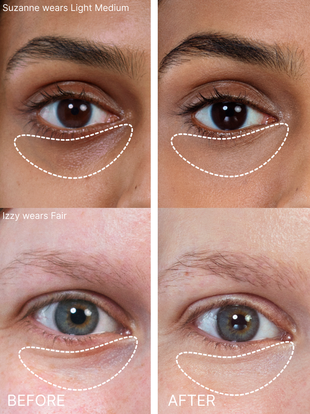Very Fair  -- peeper perfect under eye concealer B&A on white background